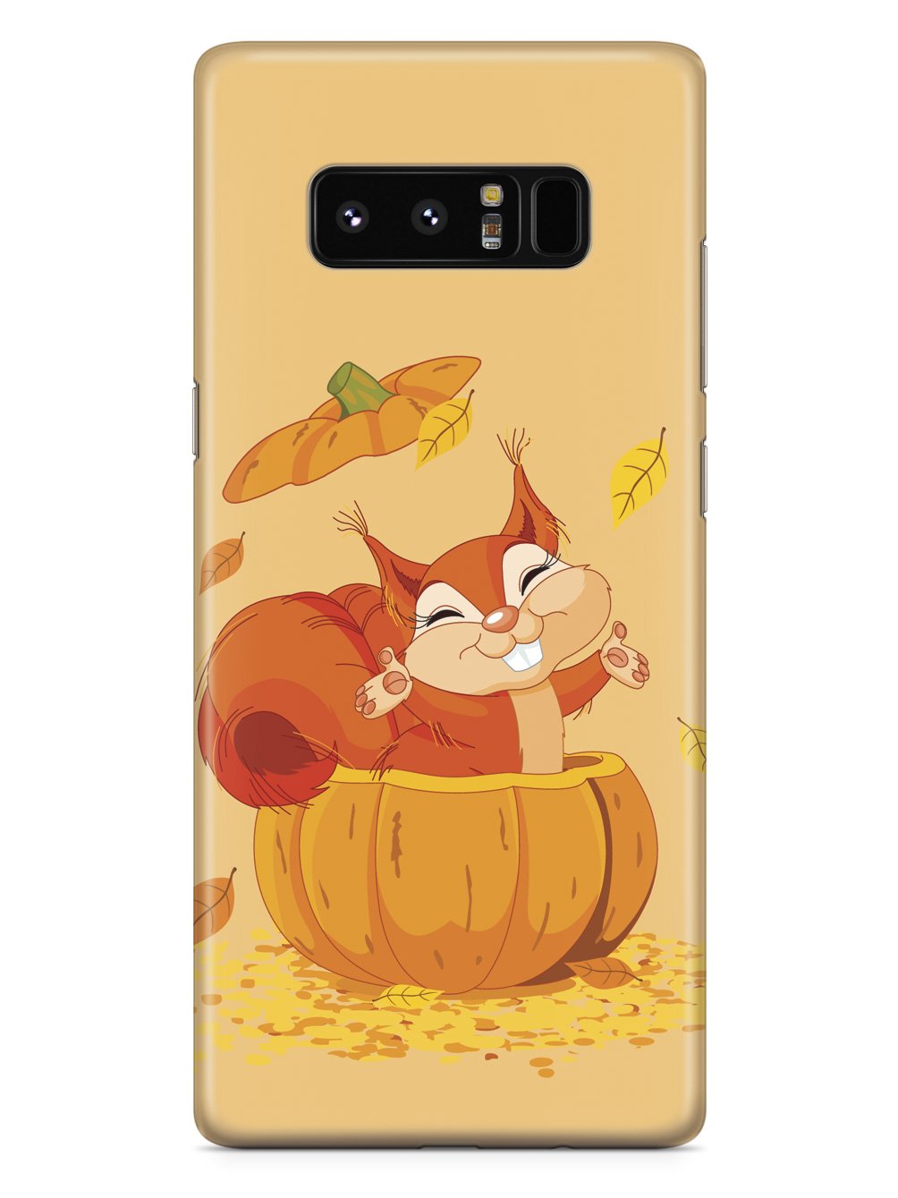 Pumpkin Squirrel - Black Case