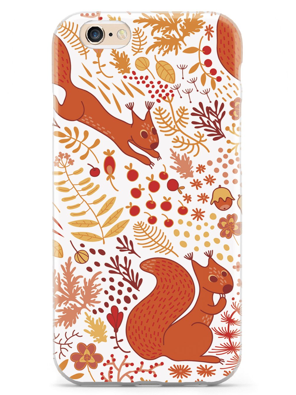 Squirrel Fall Pattern - White Case