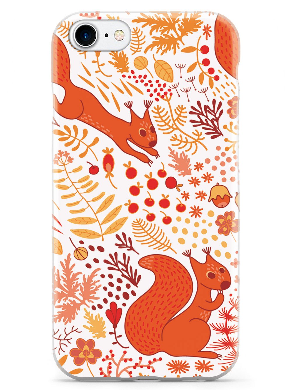 Squirrel Fall Pattern - White Case