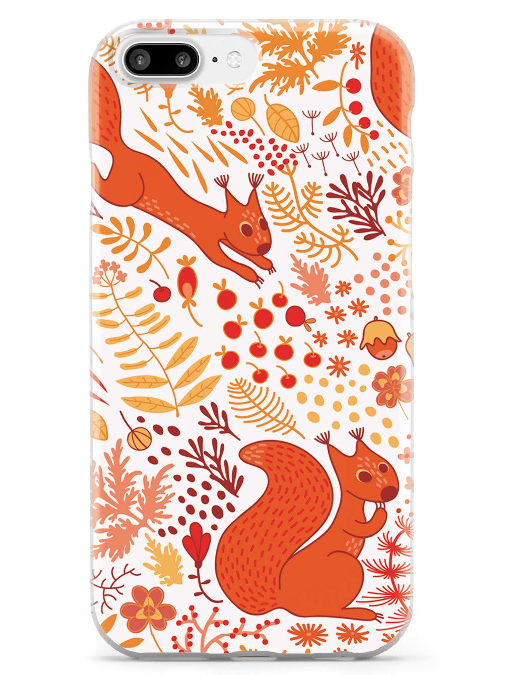 Squirrel Fall Pattern - White Case