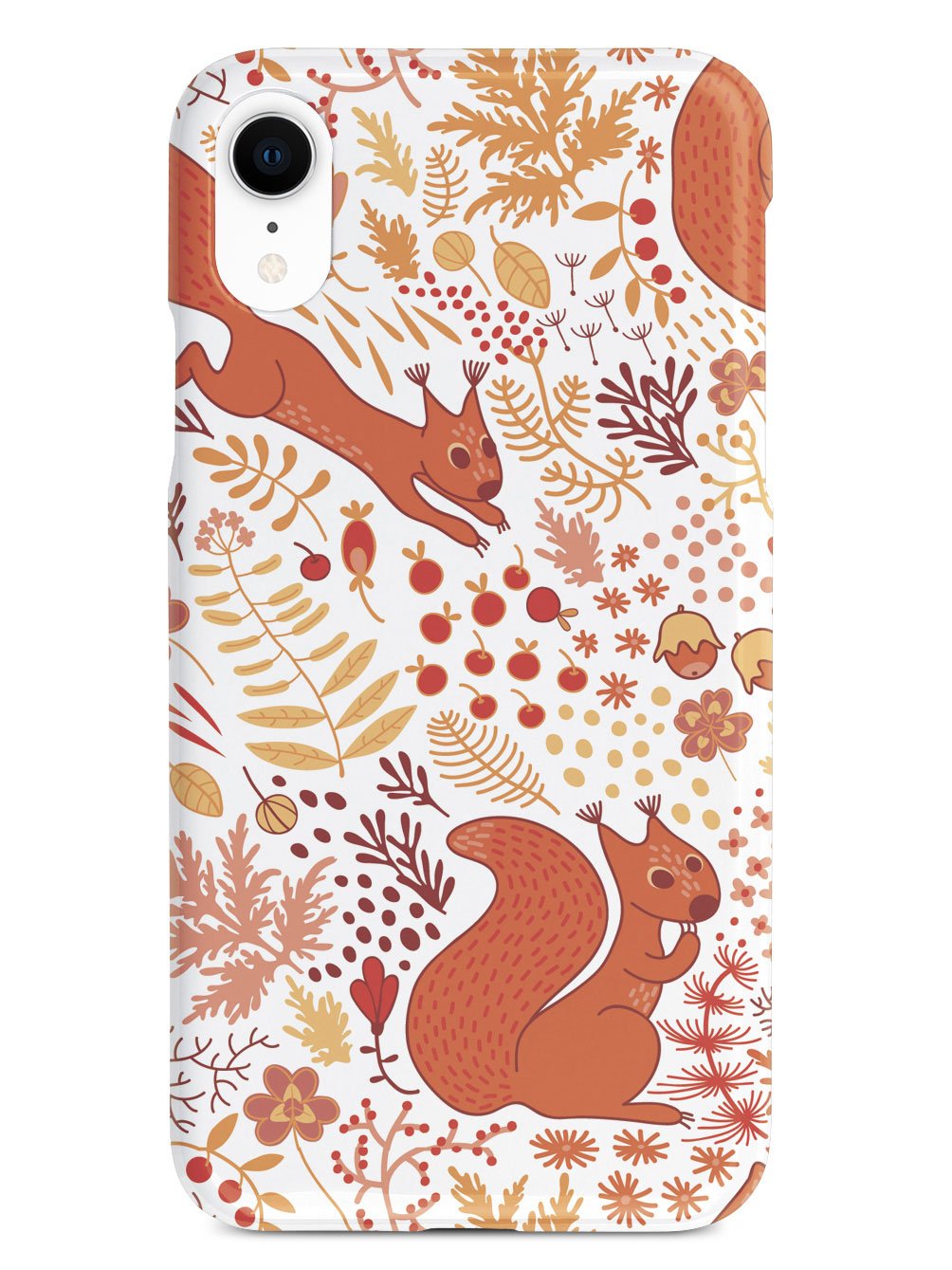 Squirrel Fall Pattern - White Case