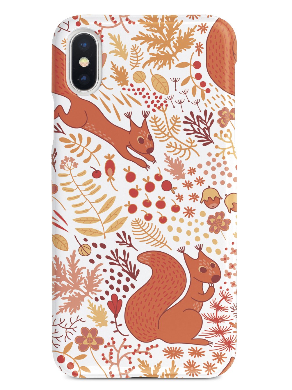 Squirrel Fall Pattern - White Case