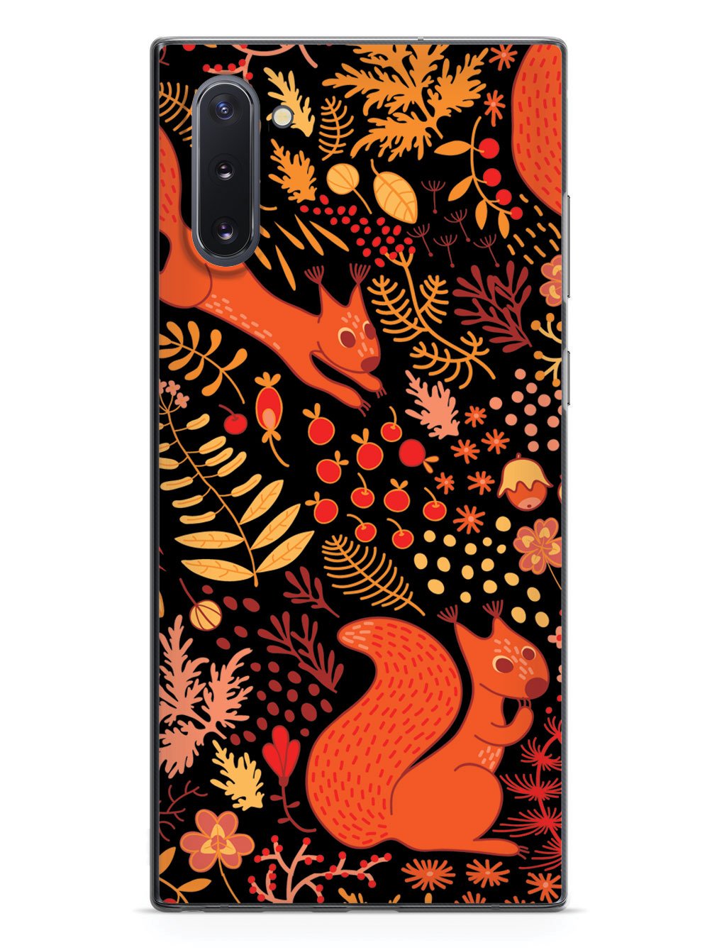 Squirrel Fall Pattern - Black Case