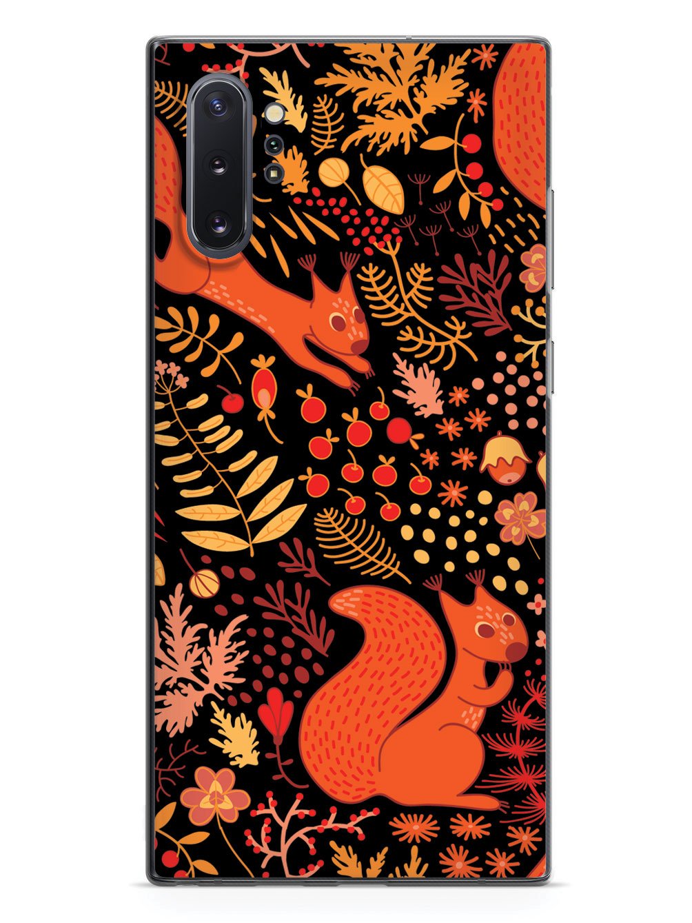 Squirrel Fall Pattern - Black Case