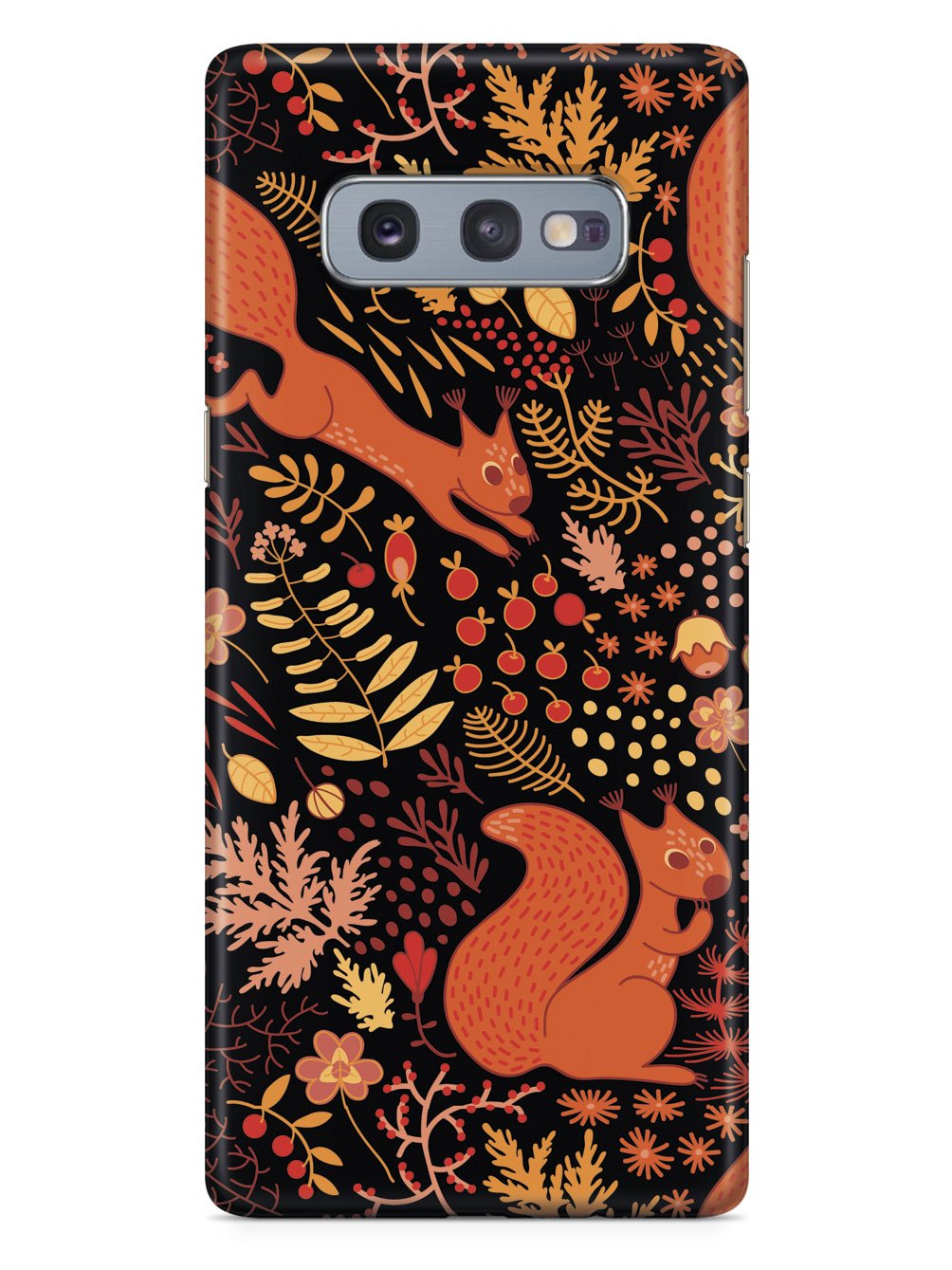 Squirrel Fall Pattern - Black Case