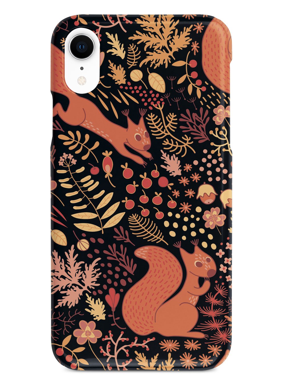 Squirrel Fall Pattern - Black Case