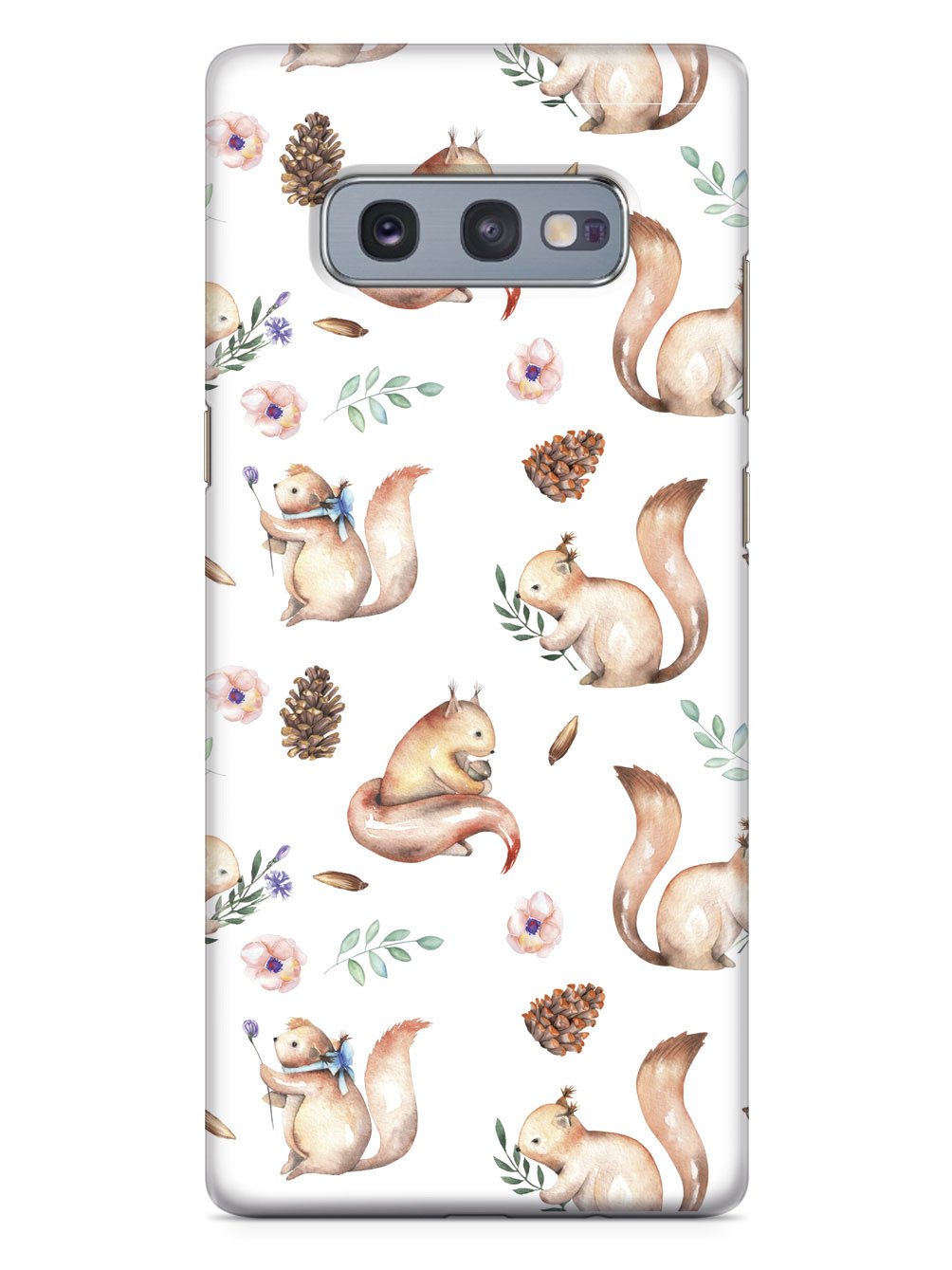 Squirrel Watercolor Pattern - White Case