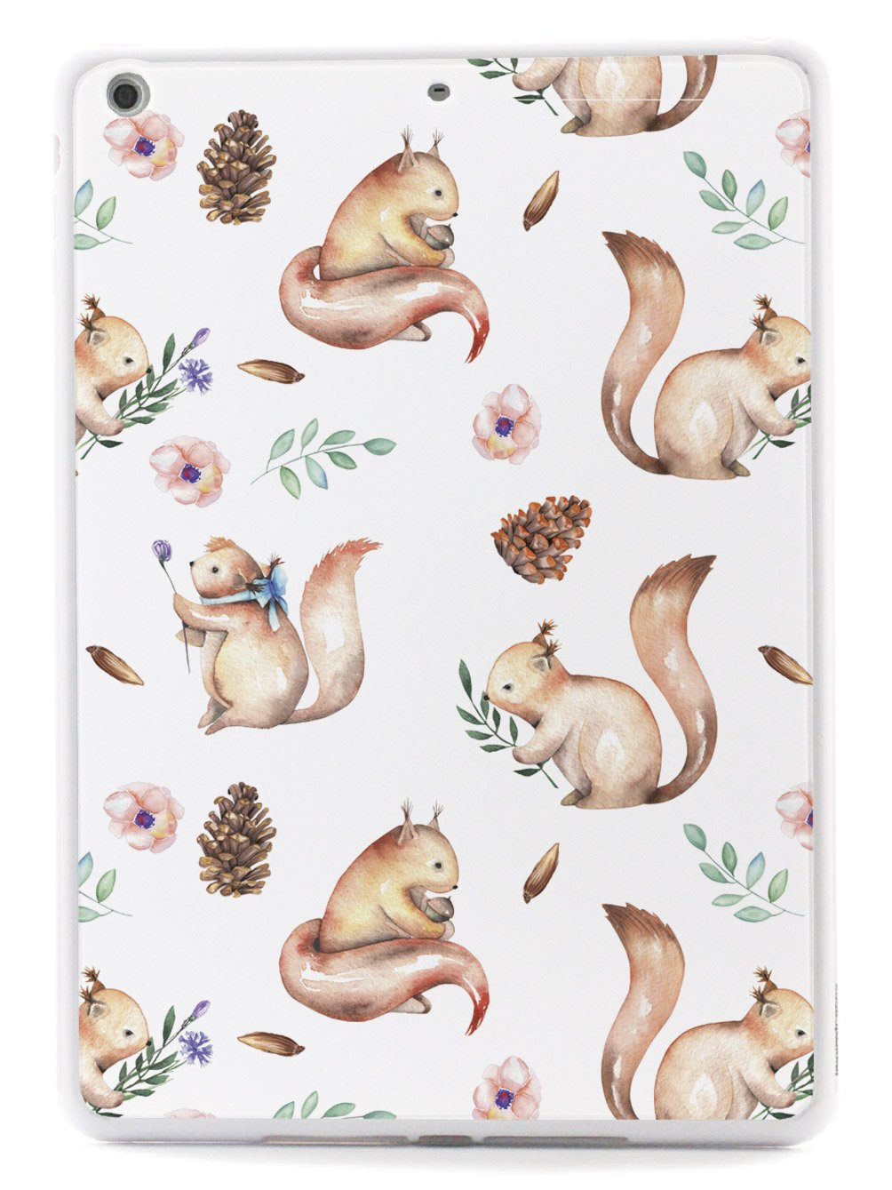 Squirrel Watercolor Pattern - White Case