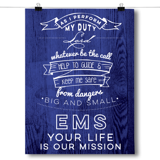 EMS Emergency Medical Services Poster