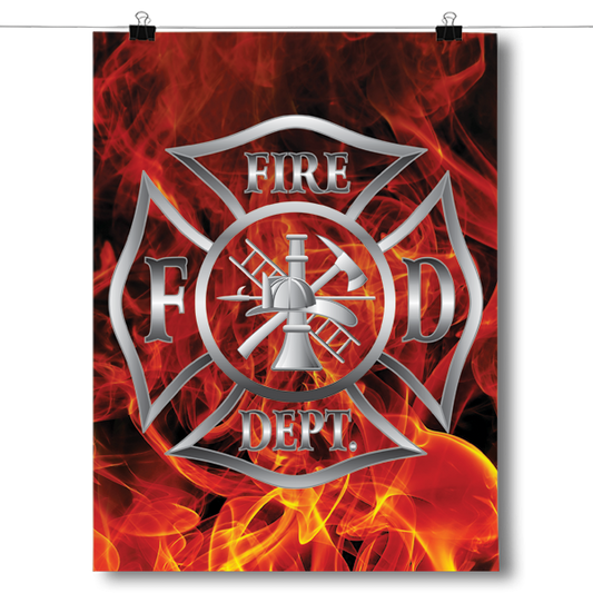 Firefighter Badge Firemen Poster