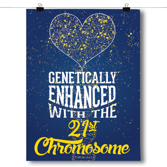 Genetically Enhanced Down Syndrome Awareness Poster