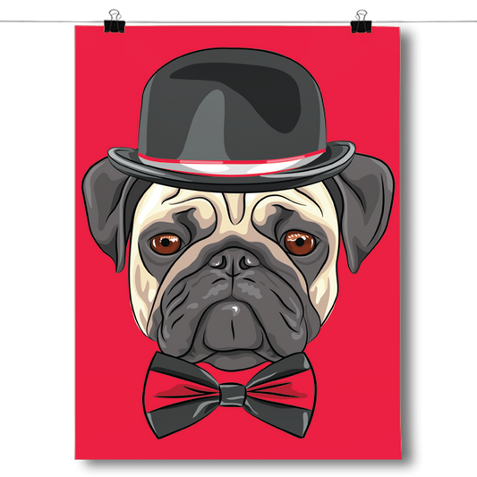 Mr. Pug Cool Dog Poster