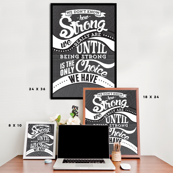 How Strong - White Awareness Color Poster