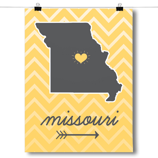 Missouri State Chevron Pattern Poster