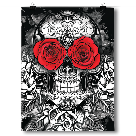 Skull and Roses Poster