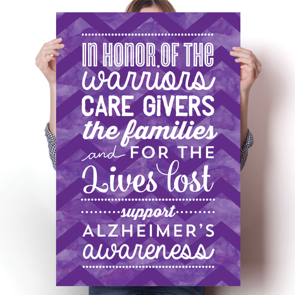 In Honor of Alzheimers Awareness Poster