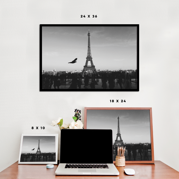 Eiffel Tower - Black & White Poster