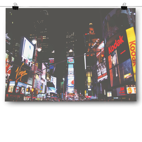 New York Time's Square Lights Poster
