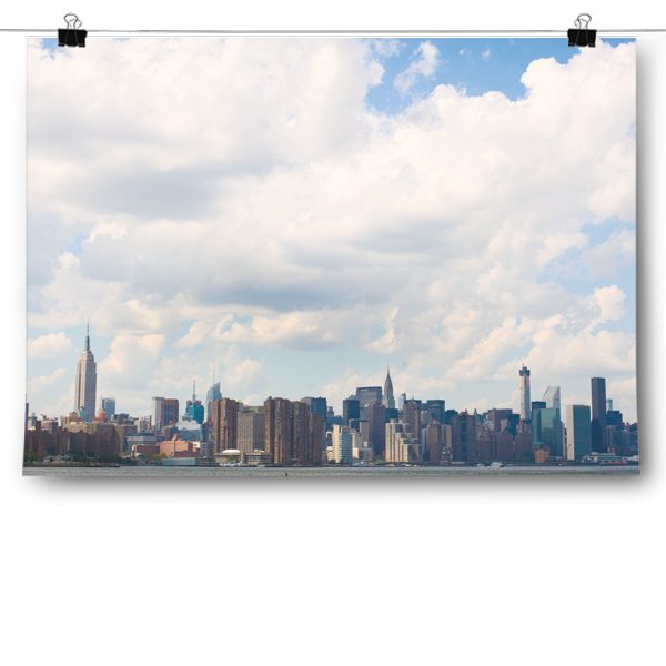 Clouds & New York Skyline Poster