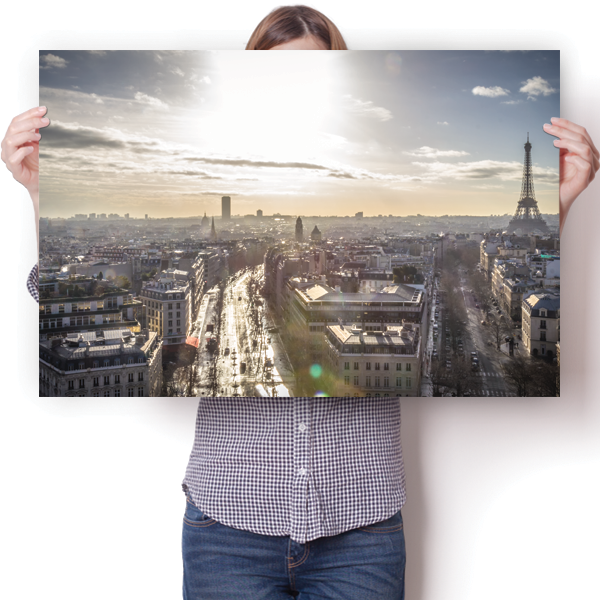 Sunburst - Paris & Eiffel Tower Poster
