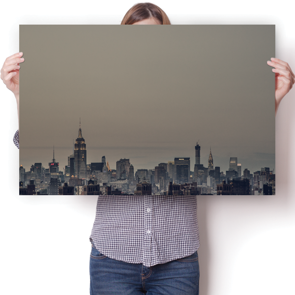 New York City Overcast Skyline Poster