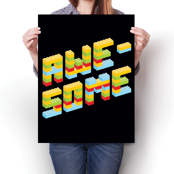 Awesome Color Blocks Poster
