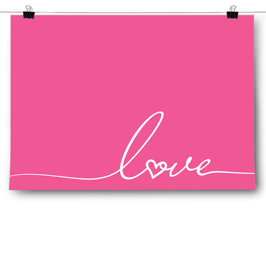 Love Script Cursive Poster