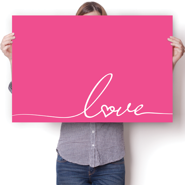 Love Script Cursive Poster