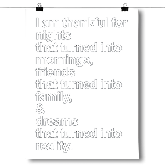 I am Thankful For Poster