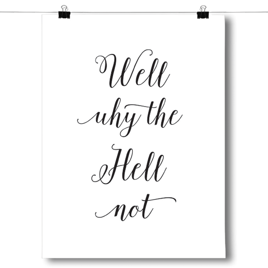 Well Why the Hell Not Poster