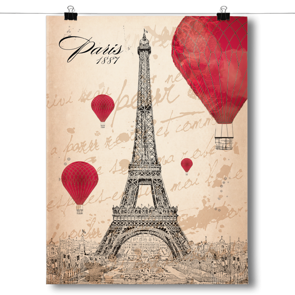 Paris 1887 - Eiffel Tower Poster