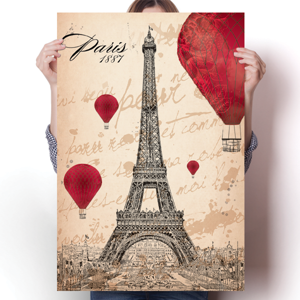 Paris 1887 - Eiffel Tower Poster