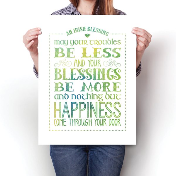 An Irish Blessing Poster