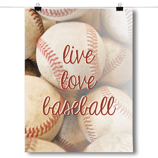 Live Love Baseball Poster