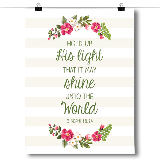 Hold up His Light - 3 Nephi Poster