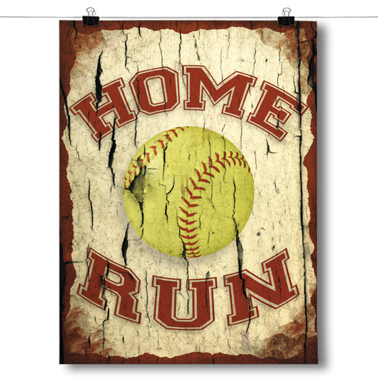 Home Run! Baseball Poster
