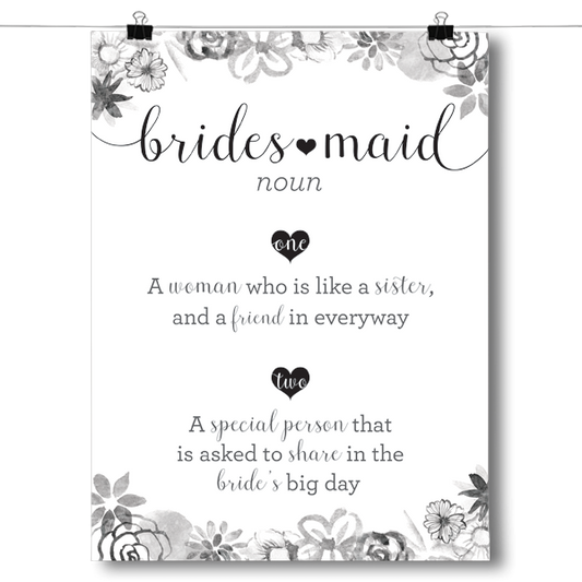 Definition of Bridesmaid Poster
