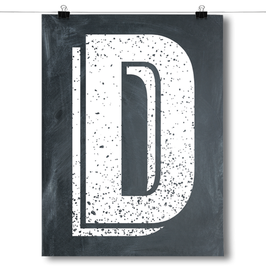 Alphabet Letters - D Poster