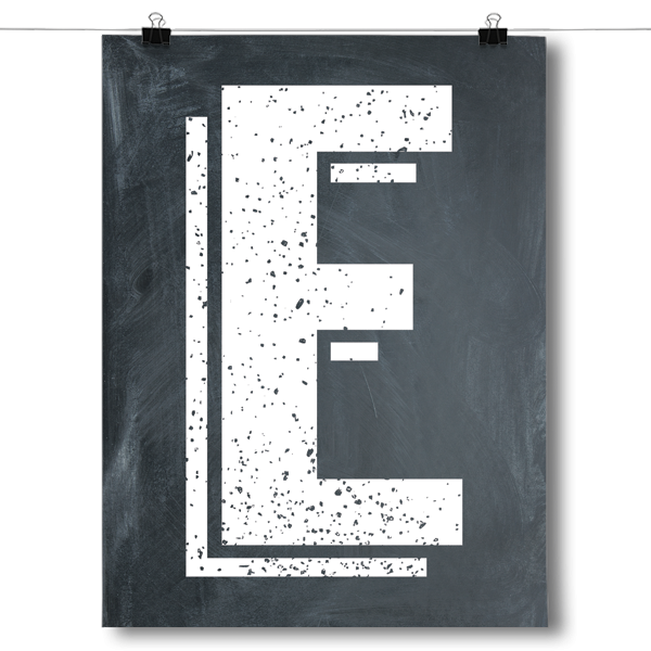 Alphabet Letters - E Poster