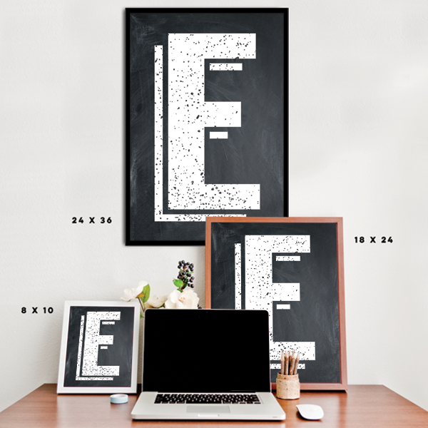 Alphabet Letters - E Poster