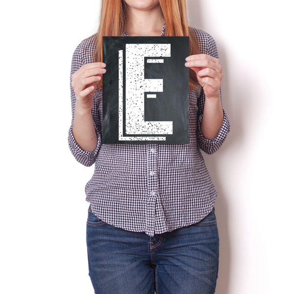 Alphabet Letters - E Poster