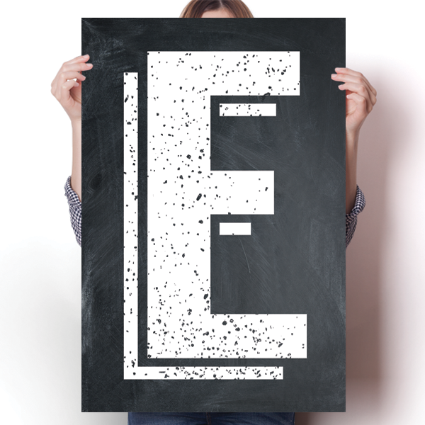 Alphabet Letters - E Poster