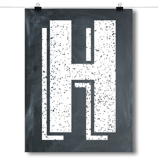 Alphabet Letters - H Poster
