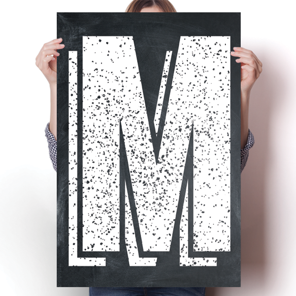 Alphabet Letters - M Poster
