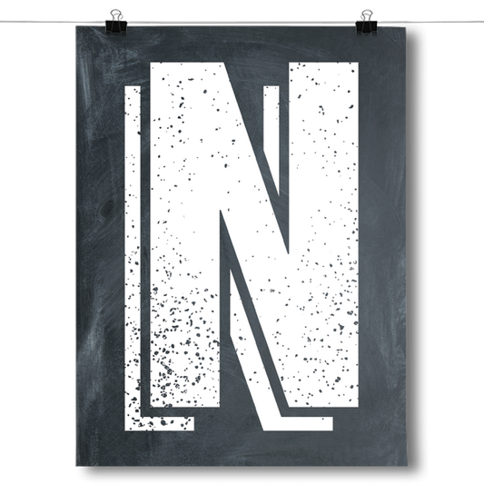 Alphabet Letters - N Poster