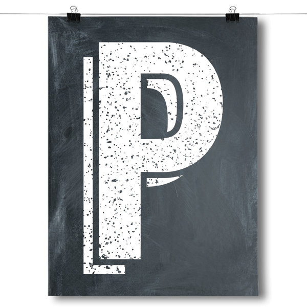 Alphabet Letters - P Poster – Inspired Silver