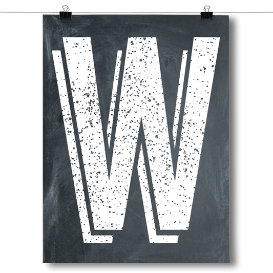 Alphabet Letters - W Poster