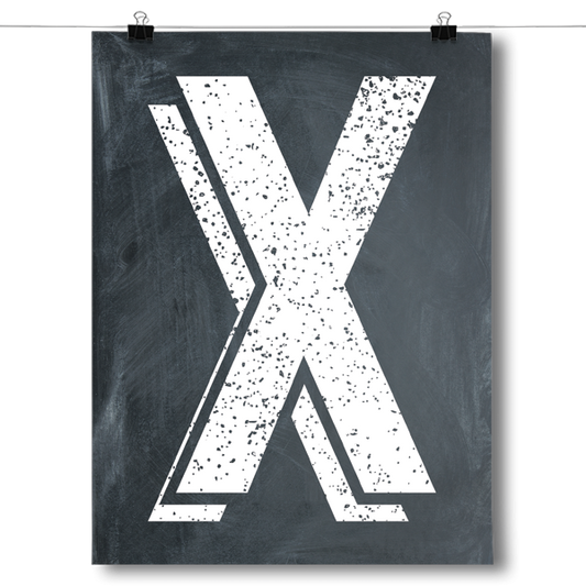 Alphabet Letters - X Poster