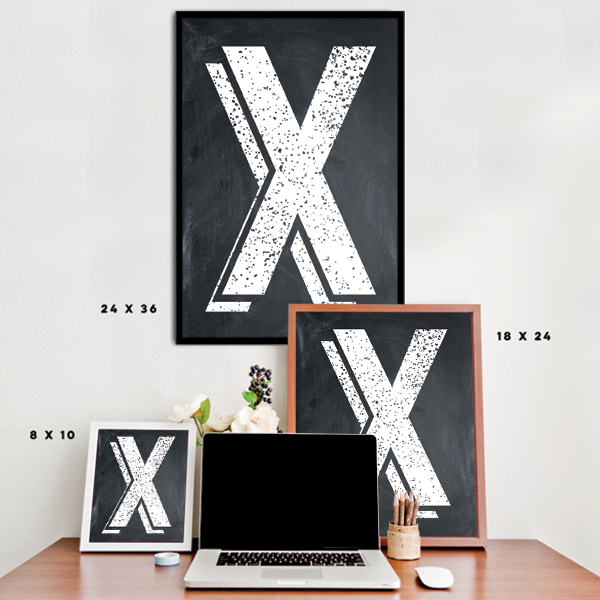 Alphabet Letters - X Poster