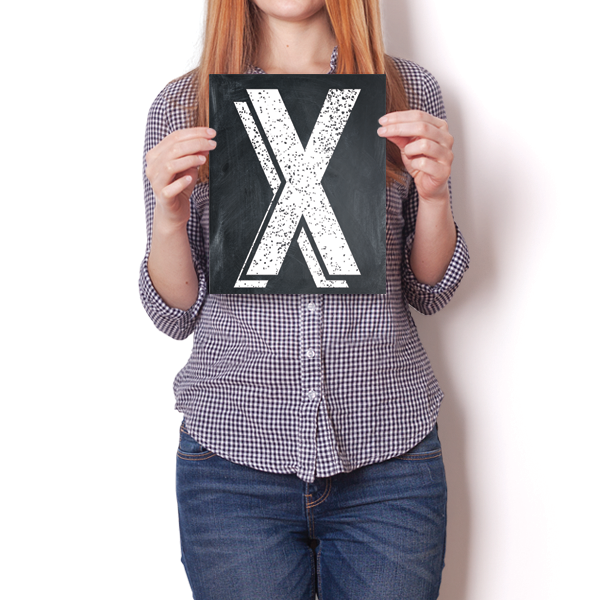 Alphabet Letters - X Poster